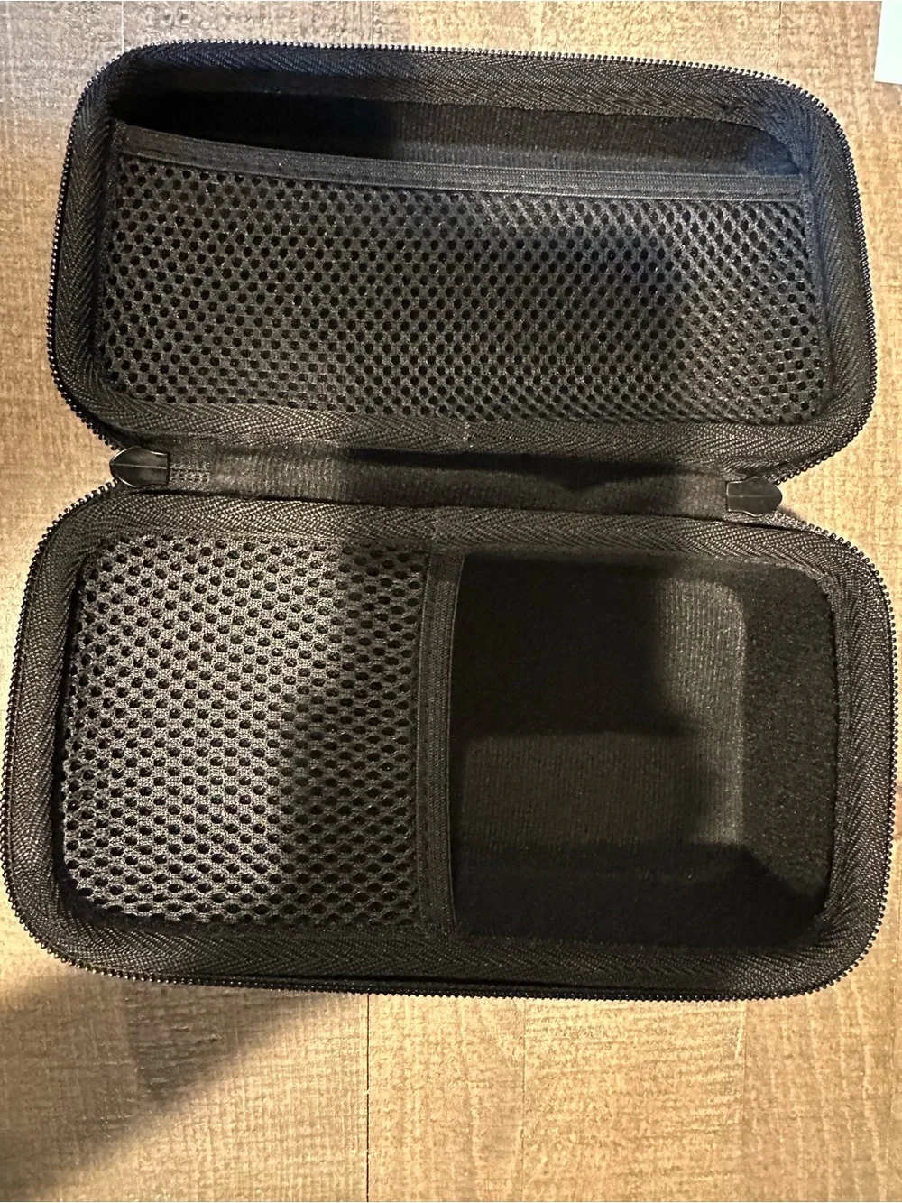 Khanka Black Zippered Hard Shell Accessory Case